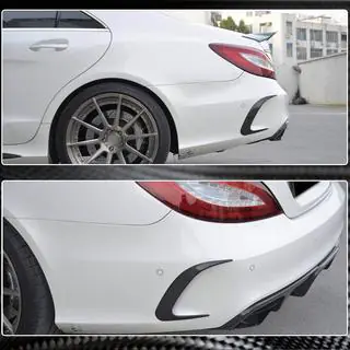 Lišty na zadný nárazník (pre Base / CLS63 AMG SD 2015-2018, karbón) fotografia 4