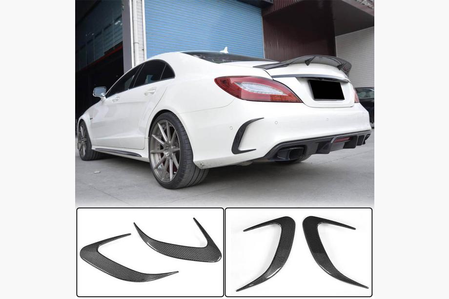 Mercedes CLS C218 2011–2018 Lišty na zadný nárazník (pre Base / CLS63 AMG SD 2015-2018, karbón) Fotografia 1