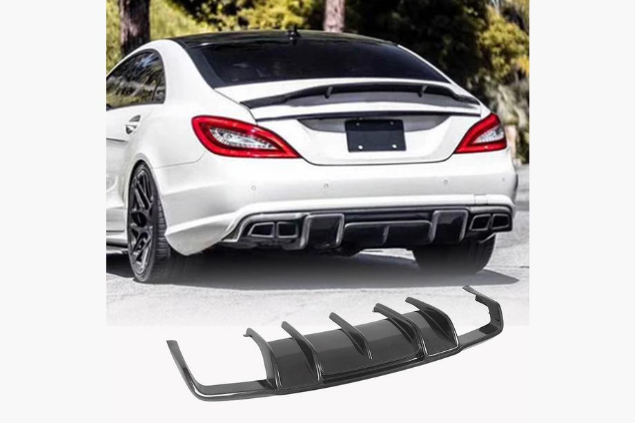 Mercedes CLS C218 2011–2018 Difúzor zadného nárazníka (pre AMG-Line/CLS63 AMG 2011-2014, karbón) Fotografia 1