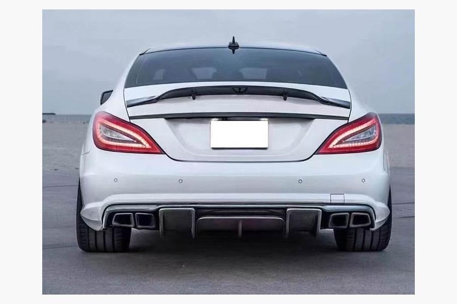 Mercedes CLS C218 2011–2018 Difúzor zadného nárazníka (pre AMG-Line/CLS63 AMG 2011-2014, karbón) Fotografia 2