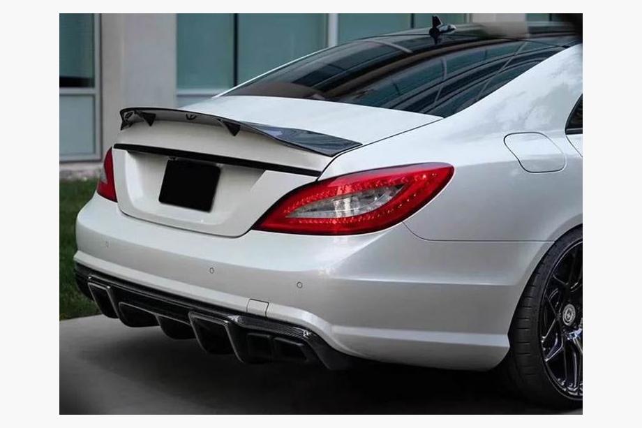 Mercedes CLS C218 2011–2018 Difúzor zadného nárazníka (pre AMG-Line/CLS63 AMG 2011-2014, karbón) Fotografia 4
