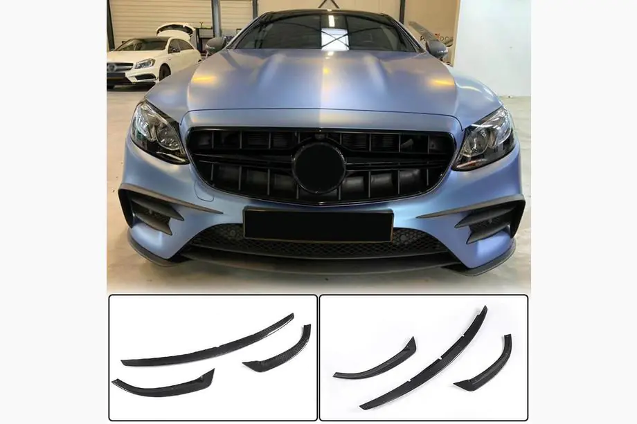 Mercedes E-class coupe C238 2016–2024 Karbonová lišta predného nárazníka Lip (pre AMG-Line 2017-2019) Fotografia 1