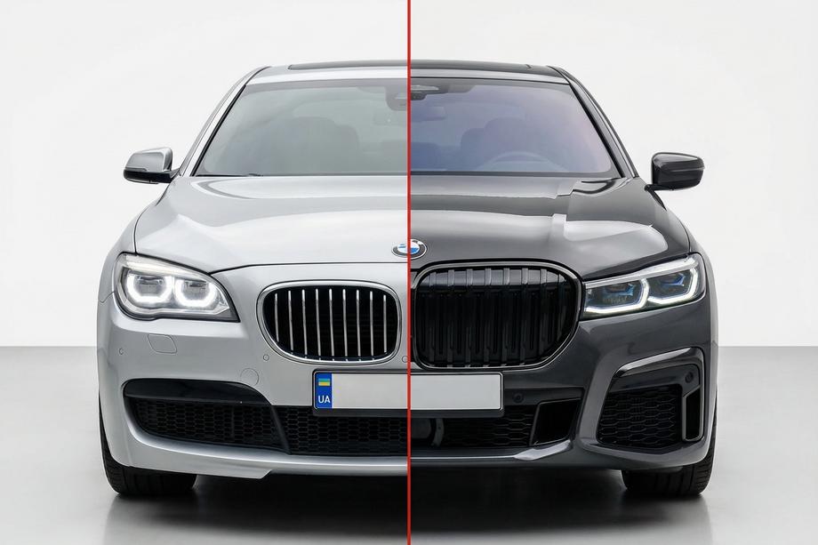 BMW rad 7 F01/F02 2008–2015 Faceliftový kit pre G12 M760 (bez výmeny veka kufra a zadných blatníkov) Fotografia 1