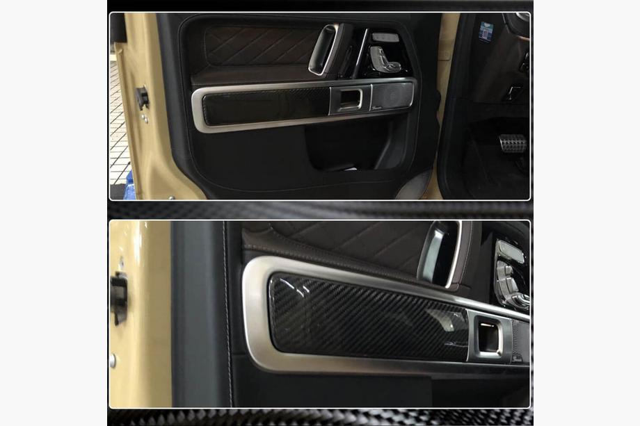 Mercedes G-Class W463 2018–2024 Interiérové kryty dverí (dry carbon) Fotografia 3