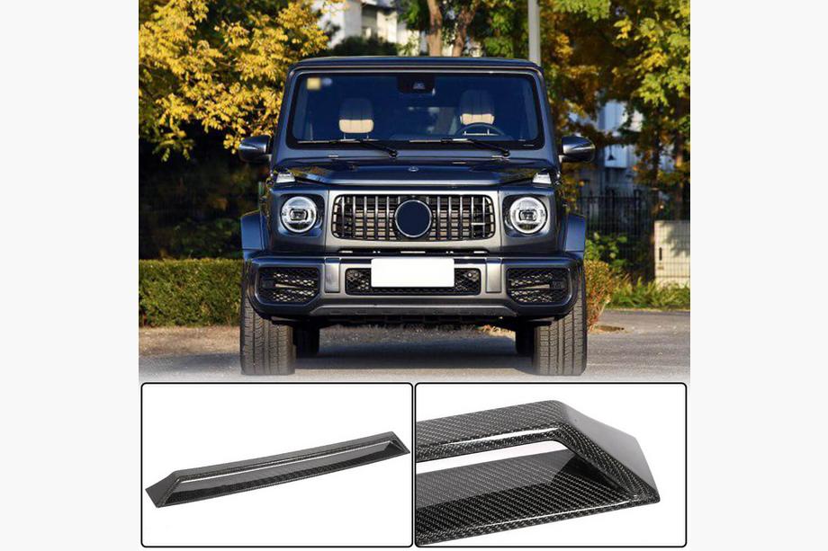 Mercedes G-Class W463 2018–2024 Lišta predného nárazníka V2 (pre G63 AMG, suchý karbón) Fotografia 1