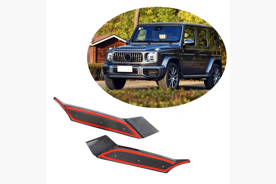 Mercedes G-Class W463 2018–2024 Karbonové nástavce predného nárazníka Flap (pre G63 AMG 2019-2021, karbón) Image