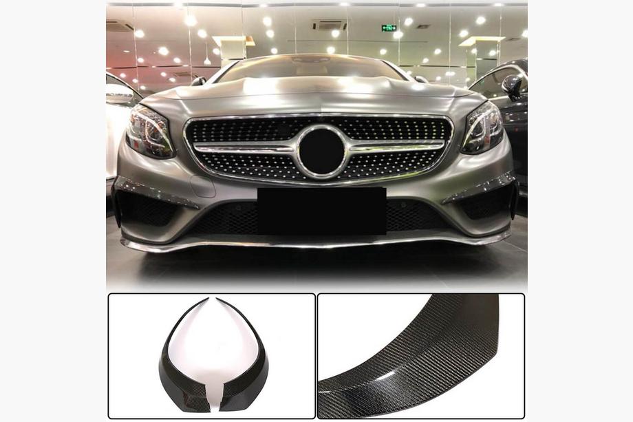 Mercedes S-class C217 Coupé 2014–2020 Vložky do predného nárazníka (pre AMG-Line 2015-2018, karbón) Fotografia 1