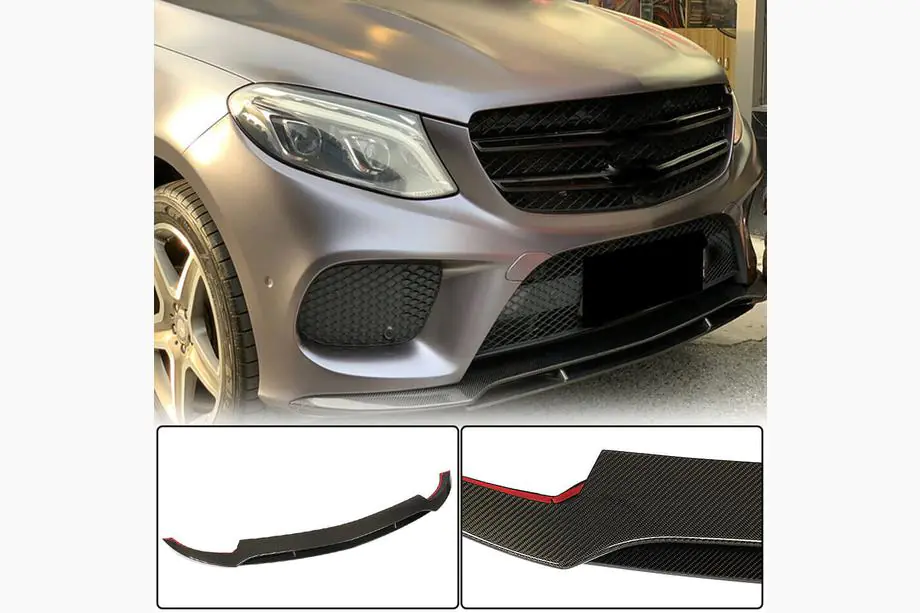 Mercedes GLE kupé C292 2015–2019 Karbonové lišty predného nárazníka Lip (pre GLE43 AMG) Image