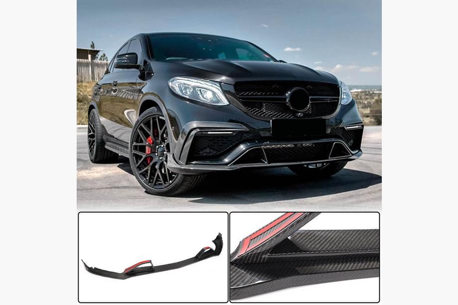 Mercedes GLE kupé C292 2015–2019 Lip spojler predného nárazníka (pre GLE63 AMG, plast) Image