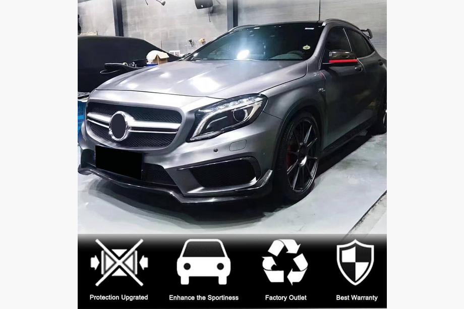 Mercedes GLA X156 2014–2019 Karbonové nástavce predného nárazníka (pre GLA45 AMG 2013-2016) Fotografia 2