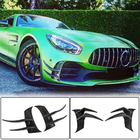 Mercedes AMG GT C190/R190 2014–2022 V2 nadstavce na predný nárazník (pre GT R 2016-2019, suchý karbón) fotografia 1