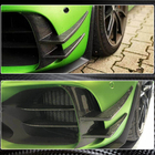 Mercedes AMG GT C190/R190 2014–2022 V2 nadstavce na predný nárazník (pre GT R 2016-2019, suchý karbón) fotografia 5