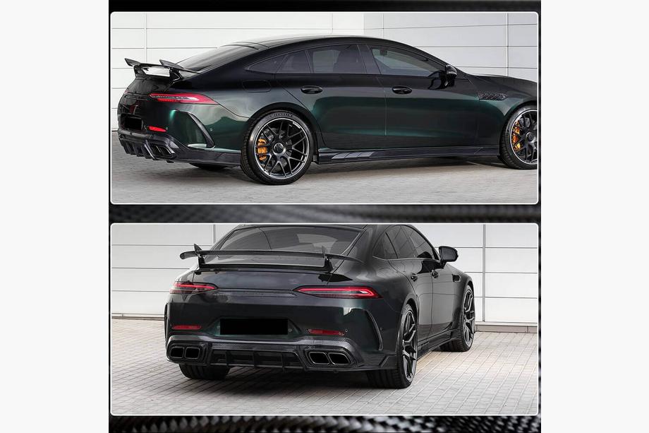 Mercedes AMG GT 4 X290 2018– Kryty zadného nárazníka V1 (pre GT63 2018-2022, karbón) Fotografia 3