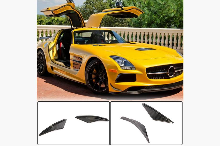 Mercedes SLS C197 2010–2014 Kryty predného nárazníka Flap V1 (karbón) Image