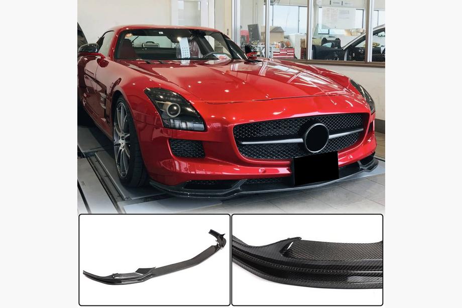 Mercedes SLS C197 2010–2014 Predný lip spojler na nárazník (Karbon) Fotografia 1