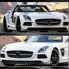 Mercedes SLS C197 2010–2014 Nástavce na predný nárazník Flap V2 (karbón) fotografia 5