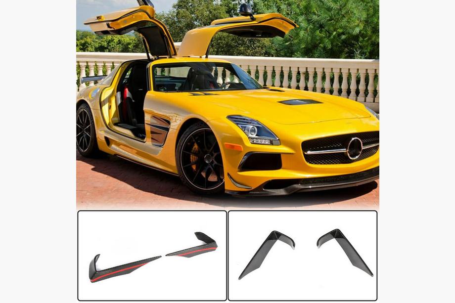 Mercedes SLS C197 2010–2014 Nástavce na predný nárazník Flap V2 (karbón) Image