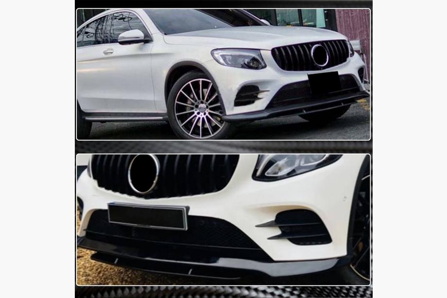 Mercedes GLC X253 2015–2022 Lišta predného nárazníka Lip (pre AMG-Line/GLC43 AMG, karbón) Fotografia 2