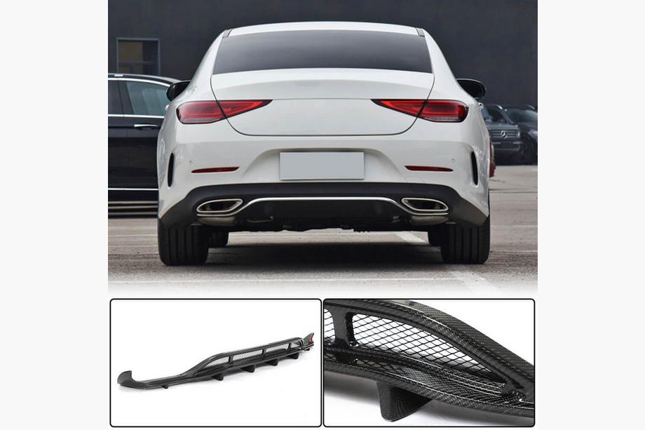 Mercedes CLS C257 2018– Difúzor zadného nárazníka V2 (pre AMG-Line 2018-2020, karbón) Image
