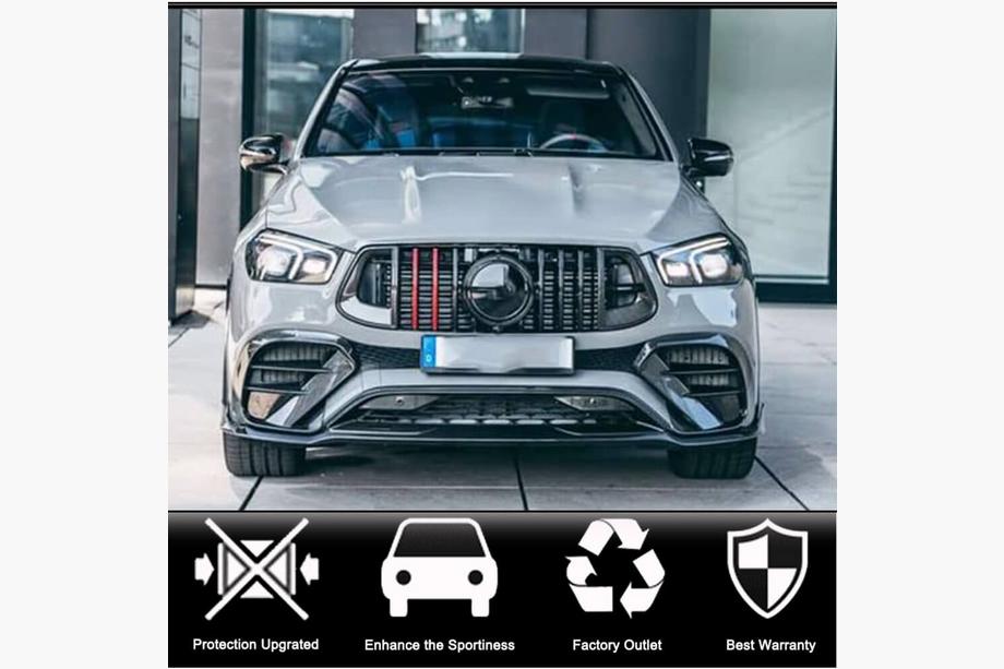 Mercedes GLE W167 2018– Lip spojler predného nárazníka (pre GLE53/AMG-Line 2019-2023, karbón) Fotografia 2