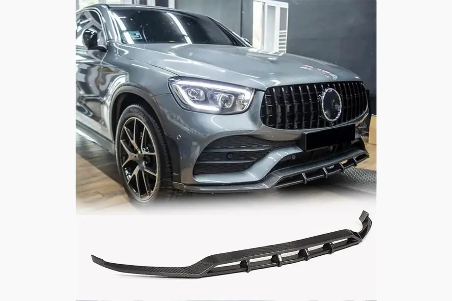 Mercedes GLC X253 2015–2022 Lip spojler predného nárazníka Lip (pre AMG-Line 2020+, karbón) Fotografia 1