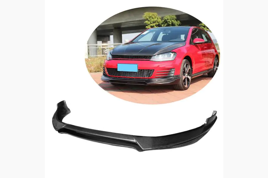 Volkswagen Golf 7/E-Golf 2012–2020 Lišta na predný nárazník Lip V1 (pre GTI HB 2012-2017, karbón) Fotografia 1