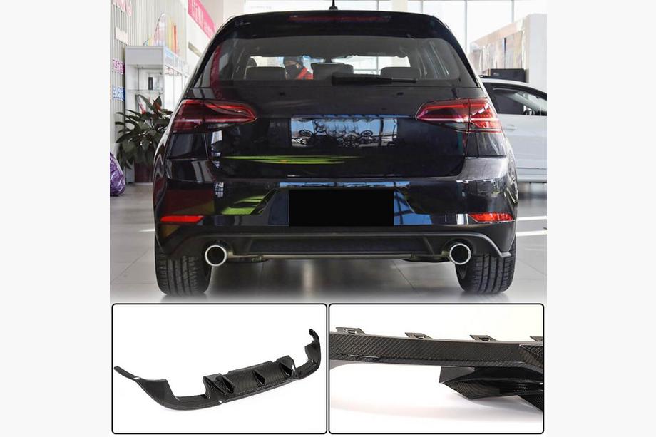 Volkswagen Golf 7/E-Golf 2012–2020 Difúzor zadného nárazníka (pre Base/GTI HB 2017-2020, karbón) Image