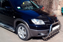 Mitsubishi Outlander 2001–2006 Predný ochranný rám WT004 (nerez) fotografia 4
