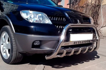 Mitsubishi Outlander 2001–2006 Predný ochranný rám WT004 (nerez) fotografia 3