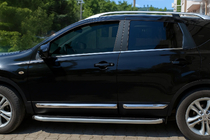 Nissan Qashqai 2010–2014 Dverové lišty OmsaLine (4 ks, nerez) fotografia 1