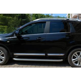 Dverové lišty OmsaLine (4 ks, nerez) Nissan Qashqai 2010–2014 fotografia 1