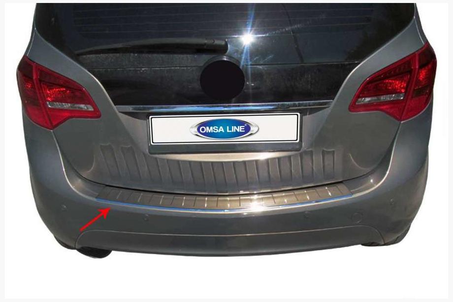 Opel Meriva 2010–2017 Nerezová lišta na zadný nárazník OmsaLine (nerez.) Image