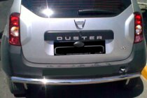 Renault Duster 2008–2017 Rovný zadný ochranný rám (nerez) fotografia 6