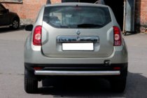 Renault Duster 2008–2017 Rovný zadný ochranný rám (nerez) fotografia 1