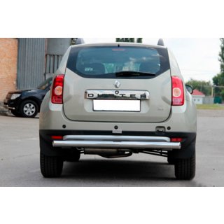Rovný zadný ochranný rám (nerez) Renault Duster 2008–2017 fotografia 3