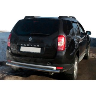 Rovný zadný ochranný rám (nerez) Renault Duster 2008–2017 fotografia 4