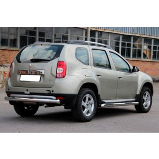 Rovný zadný ochranný rám (nerez) Renault Duster 2008–2017 fotografia 2