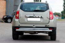 Dacia Duster 2008–2018 Rovný zadný ochranný rám (nerez) fotografia 5