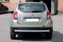 Dacia Duster 2008–2018 Rovný zadný ochranný rám (nerez) fotografia 3