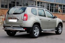 Dacia Duster 2008–2018 Rovný zadný ochranný rám (nerez) fotografia 4