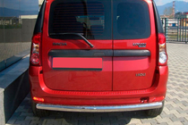 Renault Logan MCV 2005–2013 Zadný ochranný oblúk (nerez) fotografia 1