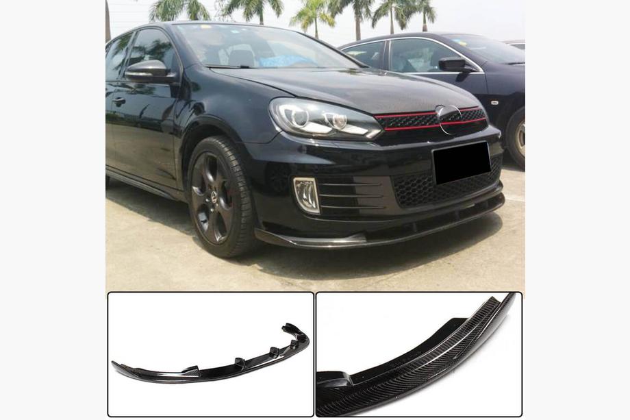 Volkswagen Golf 6 2008–2014 Predný nárazníkový lip Lip V2 (pre GTI HB 2010-2013, karbón) Image