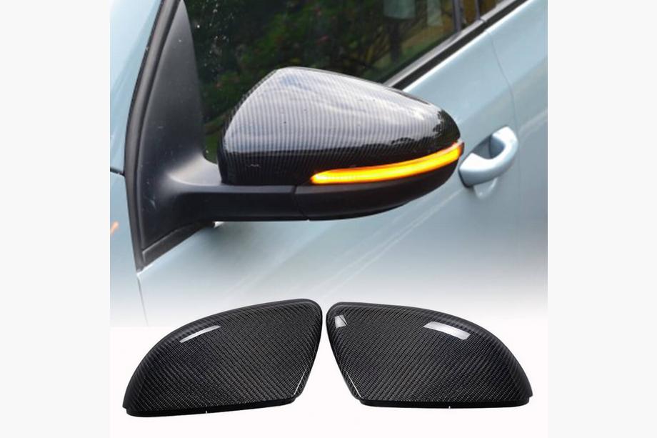 Volkswagen Golf 6 2008–2014 Karbonové kryty zrkadiel (pre HB 2010-2013, Carbon) Image