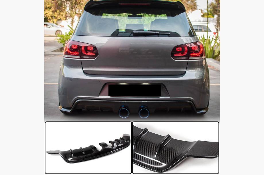 Volkswagen Golf 6 2008–2014 Difúzor zadného nárazníka V1 (pre R/R20 HB 2010-2013, karbón) Image