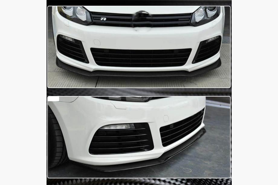 Volkswagen Golf 6 2008–2014 Predný nárazníkový spojler Lip V2 (pre R HB 2010-2013, karbón) Fotografia 4