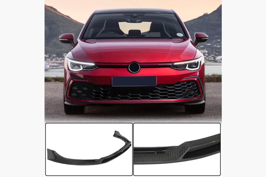 Volkswagen Golf 8 2019– Lip na predný nárazník Lip (pre GTI HB, suchý karbon) Fotografia 1