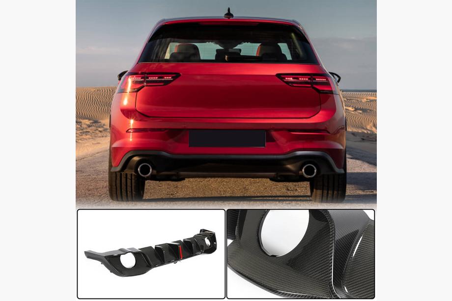 Volkswagen Golf 8 2019– Difúzor zadného nárazníka (pre GTI HB, dry carbon) Image