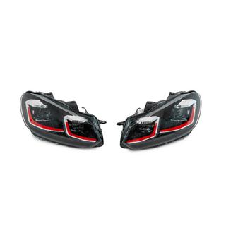 Predné svetlomety Golf 7 Style Red (bez riadiacich jednotiek, 2 ks) Volkswagen Golf 6 2008–2014 fotografia 1