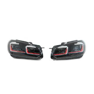 Predné svetlomety Golf 7 Style Red (bez riadiacich jednotiek, 2 ks) Volkswagen Golf 6 2008–2014 fotografia 2