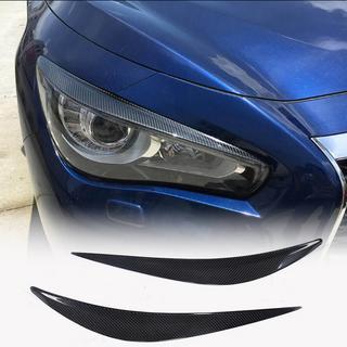 Mračítka na svetlá (pre Q50 2014-2017, karbón) Infiniti Q50/Q60 2013–2024 fotografia 1